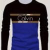 product-fancy-6c134968-7e63-492e-b154-c94ec43506b9 Men'S Long Sleeve T-Shirt - Black to Brown Ombre with CALVIN Lettering, Stretch Comfort Fit for Everyday & Formal Wear, Spring/Fall Essential - CALVIN Apparel, Spring Fall Top, Modern Casual Tee, Smooth Texture Shirt