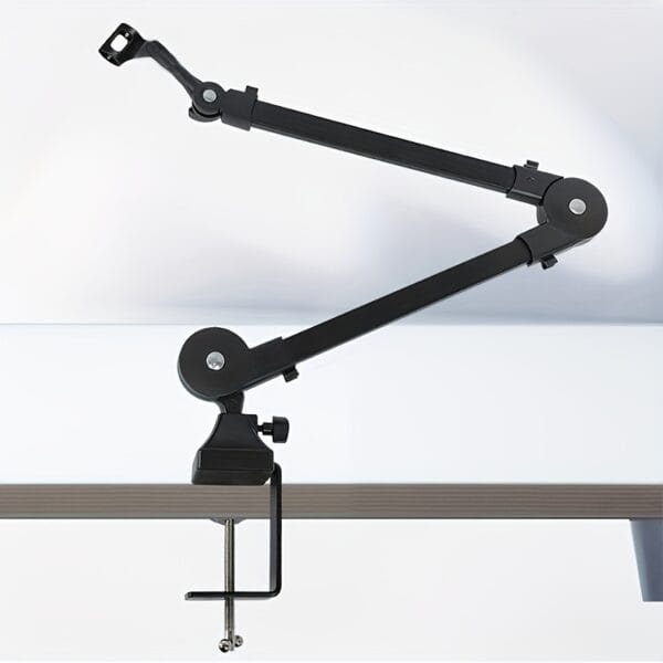 product-fancy-6d699933-417e-4e0e-9367-e5ed4f42c04b Professional Black Iron Boom Arm Microphone Stand with Cable Management - Stable and Flexible, Adjustable for Broadcasting, Podcasting, Gaming, and More - Ideal for Studio, Stage, and TV Use, Broadcasting Equipment|Adjustable Arm Stand|Durable Construction, Microphone Stand
