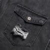 Men'S Casual Denim Shirt - Solid Color, Distressed Ripped Look, Button-Up Front Placket, Loose Fit Long Sleeve with Drop Shoulder Design, Perfect for Weekend Casual, Casual Wear Shirt | Casual Style | Denim Construction