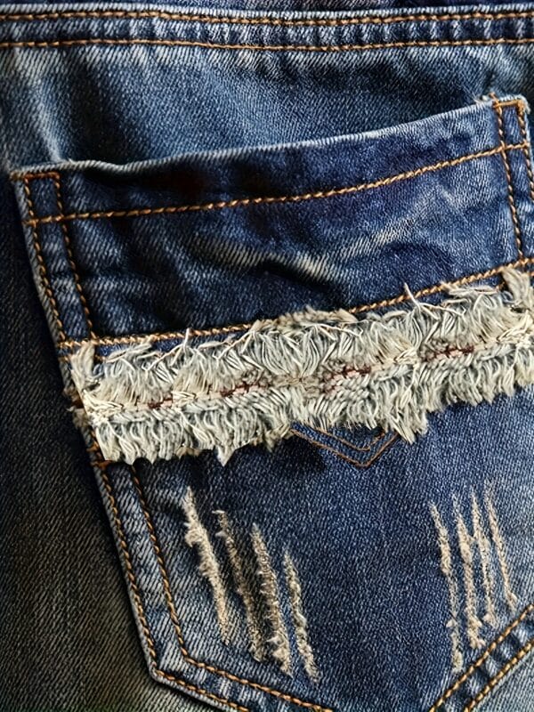 Men'S Non-Stretch Faux Denim Shorts - Classic Five-Pocket design with Random Color Patchwork, Mid-Length Casual Pants for Everyday & Formal Outfits - Edgy Streetwear Style Faux Denim Shorts, Faux Denim Shorts, Versatile Clothing, Distressed Look, Quality Stitching, Young Adults, Streetwear Fashion, Retro Fashion, Durable Fabric, Urban Style