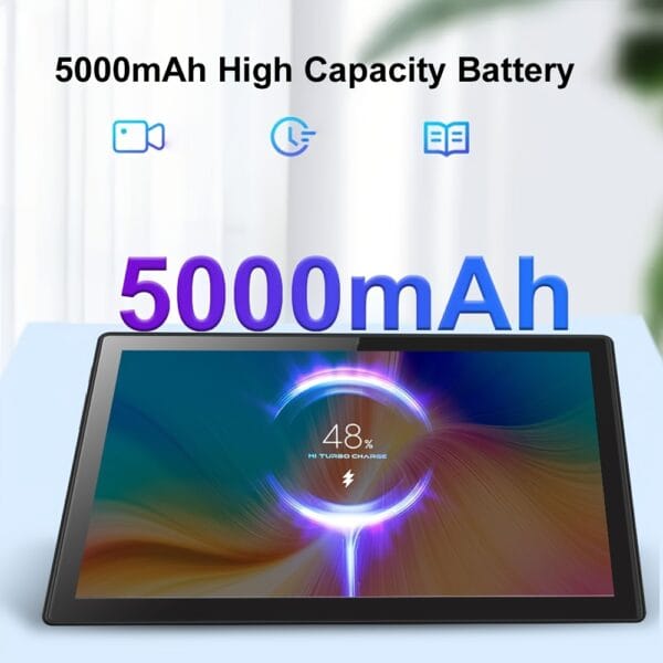 CRELNADER 10.1 Inch Tablet Android 13 Deca Core 6GB(3GB+ 3GB expand)+128GB Rom 2.4G/5G WiFi 5000mAh 1280x800 HD Touch Screen 5MP+13MP DUAL Camera 4G LTE with Case, Mouse, Stylus, Keyboard, 2in 1 Tablet PC