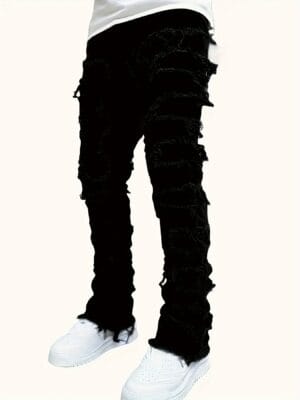 product-fancy-74749c2b-0e42-4543-9b75-1907cc94160d Men's Stretch Skinny Jeans - Slim Fit Stretch Pants, All-Season Formal & Casual Pants for Everyday Special Occasions, Versatile Clothing, Distressed Look, Comfortable Fit, Stylish Trousers, Young Adults