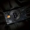 1pc Dark Night Black Bitcoin Credit Card Sticker, Single-Sided Bank Card Skin Protection Decorative Sticker, Suitable for EBT, Transportation, Keys, Credit Cards, Debit Cards, Protect Bank Cards, Etc. - Universal for Four Seasons