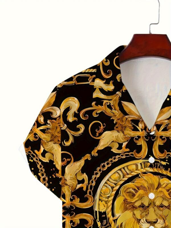 product-fancy-76f04105-6fb3-4dd8-920d-ac57ea3aa961 Summer Novelty 3D Print Men'S Floral Trendy Digital Print Shirts for Comfortable Casual Wear.