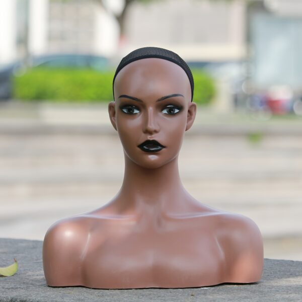 Realistic Mannequin Head with Shoulders for Wigs Hats Scarves Pendants Fashion Glasses Headphones Masks Display, Head Mannequin with Stand, Braiding Mannequin Head, Large Mannequin Head, Accessory Showcase, Wig Display, Braided Hair, Stylish Display, Highquality Material, Smooth Finish, Headstand Mannequin, Shoulder Display, Wig Sellers, Salon Professionals