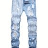 Men's Trendy Straight Denim Jeans with Holes