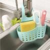 1pc Adjustable Kitchen Sink Organizer with Drain Hole - Heavy-Duty Faucet Sponge Holder, Space-Saving Countertop Storage Basket, Compatible with Sponge, Scrub Pad, Soap Bar - Under Faucet or Over Sink Installation - Durable Plastic Construction, Kitchen Sink Accessories, Perforated Design, Sturdy Construction, Home Cooks