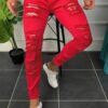 Men's Casual Skinny Fit Ripped Jeans, Men's Versatile Street Style Denim Pants For All Seasons