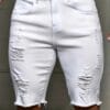 Men'S White Ripped Jeans - Trendy 2025 Design, Stretch Denim, Slim Fit, Mid-Rise, Casual Street Style, Perfect for Casual Attire, Jeans for Me