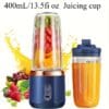 Portable Juicer 2-in-1 Multifunctional Rechargeble Battery | Compact Food Grade Polypropylene Cup for Personal and Family Fruit Squeezing, Easy to Carry Outdoors Durabl Plastic Material with 6 Blades & USB Charger - Suitable for Making Smoothies Shakes Iced Drinks Valentine's Day Thanksgiving Christmas Mother’S DAY Gift