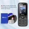 MKTEL M2023 Feature Phone with 1.77" Display, 800mAh Battery, Dual SIM & Standby, FM Radio, MP3/MP4, Camera, Flashlight - 10-Language Support, USB Rechargeable, Compact Design for Basic Communication, Multifunctional Device, Durable Phone Case