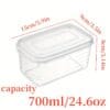 4pcs Fruit and Vegetable Fresh-Keeping Containers Suitable for Sealing and Storing Fruits, Vegetables, and Meats with Large Capacity, Easy to Clean, Reusable for Refrigerator Freshness, Outdoor Picnic, Convenient to Carry, Ideal Choice for Home Use