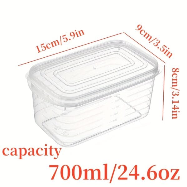4pcs Fruit and Vegetable Fresh-Keeping Containers Suitable for Sealing and Storing Fruits, Vegetables, and Meats with Large Capacity, Easy to Clean, Reusable for Refrigerator Freshness, Outdoor Picnic, Convenient to Carry, Ideal Choice for Home Use