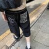 Men's Hip-Hop Street Style Mid-Waist Loose Straight Denim Shorts - Skateboard Casual 19.05cm Length, Plus Size Original Color Jeans, Machine Washable for Beach & Urban Fashion, Streetwear Essentials, Highwaisted Design, Durable Fabric, Trendy Embroidery, Sturdy Construction, Streetwear Enthusiasts