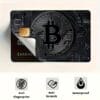 1pc Dark Night Black Bitcoin Credit Card Sticker, Single-Sided Bank Card Skin Protection Decorative Sticker, Suitable for EBT, Transportation, Keys, Credit Cards, Debit Cards, Protect Bank Cards, Etc. - Universal for Four Seasons