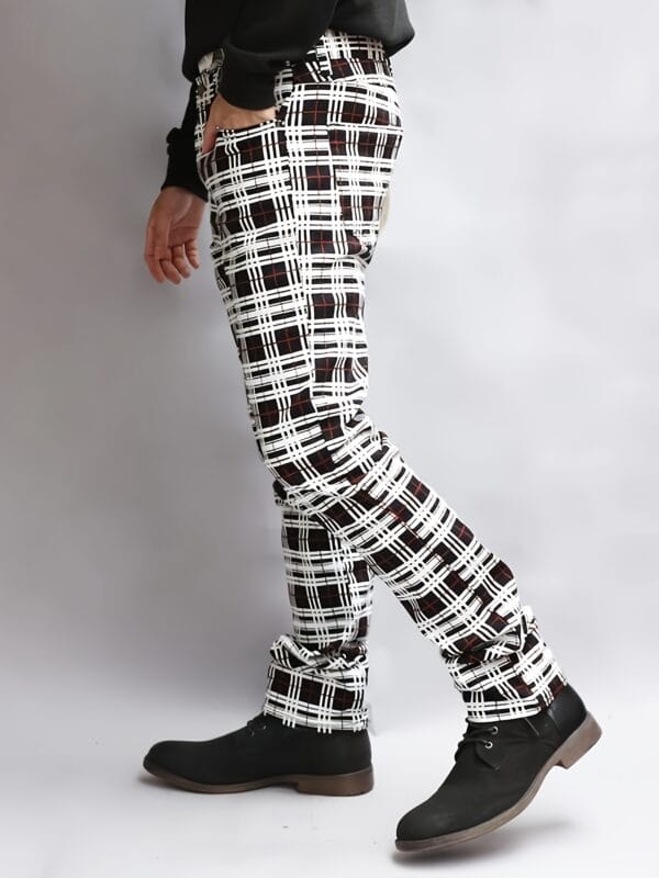 Men'S Slim-Fit Stretch Denim Jeans - Light Blue Mid-Rise Casual Pants with Classic Plaid Pattern, Comfortable & Durable Fabric for Casual Attire, Everyday Jeans | Slim Fit Denim | Stretch Denim