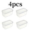 4pcs Fruit and Vegetable Fresh-Keeping Containers Suitable for Sealing and Storing Fruits, Vegetables, and Meats with Large Capacity, Easy to Clean, Reusable for Refrigerator Freshness, Outdoor Picnic, Convenient to Carry, Ideal Choice for Home Use