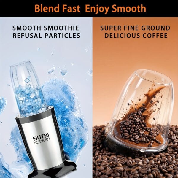 Smoothie Blender, Blender for Shakes and Smoothies, 15pcs Personal Blender and Grinder Combo for Kitchen Single Serve Mixer Blender for Juices Youngsters Food Nutritious Recipe with Brush, Juicing Station|Modern Kitchen Appliance|Durable Construction