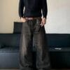 Men's Fashion Denim Pants with Stretchable Fabric, Loose and Comfortable Long Trousers