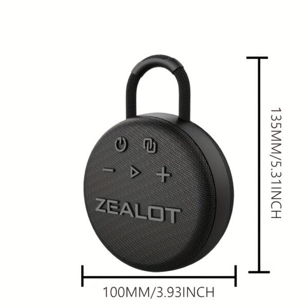 Zealot Mini Wireless Speakers, Wireless Speaker, Dual Pairing, 1800mAh Battery, 8 Hours Playtime Loud Stereo, Booming Bass. Charging Cable, Connect with Mobile Phone/Tablet/TV.