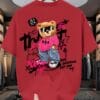 product-fancy-954075af-eb1c-4d24-a761-5397d26e43d9 Men'S Trendy T-Shirt with Cute Bear Print, Casual Loose Short Sleeve Tee for Daily Wear, Outdoor Activities & Shopping Gatherings, Soft Polyester
