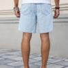 product-fancy-9765af3d-5508-4e85-8ca9-8e4b415e1703 Men'S Streetwear Denim Mid-Length Shorts - Washed Blue with Distressed Rips, Star & Anchor Embroidery, Loose Fit, Casual Summer Denim Shorts for Casual Attire, Everyday Denim Shorts | Streetwear Fashion | Detailed Embroidery, Denim Shorts
