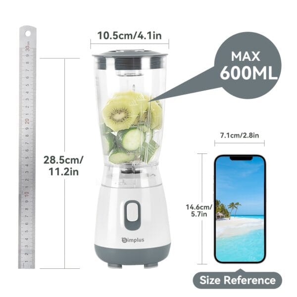 Multifunctional Food Processor with High Power 250W Mixer, Personal Small Juice Blender, Multi-purpose with 3 Cup Accessories, Stainless Steel Blade, Multifunctional for Minced Meat and Vegetable Juices, Grinding Beans, Convenient and Practical for Home Kitchen Use, Processing Various Ingredients, Includes South African Conversion Plug