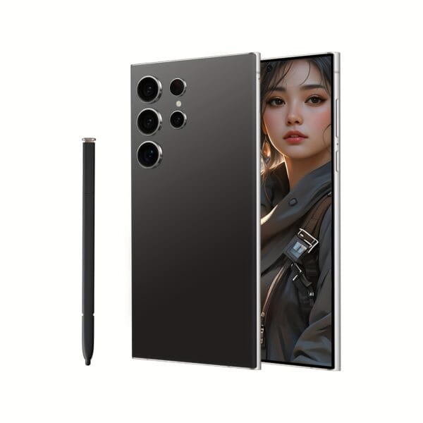 Globally unlocked 6GB+128GB smartphone with Android 12, 6.8-inch display, Dual SIM dual standby, built-in stylus, 5800mAh battery, 16MP+50MP camera, fast charging, lag-free gaming experience, facial recognition unlocking