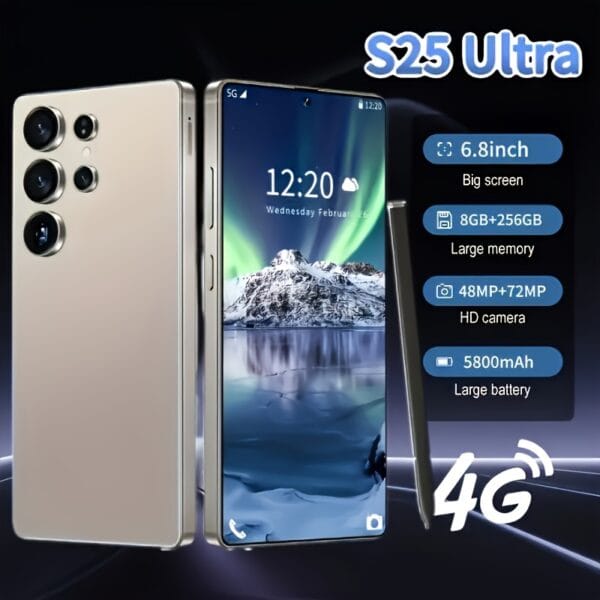 Globeally Unlocked New Smartphone Android 12 System Smartphone 8GB+256GB 6.8-inch Display 48MP+72MP Camera 5800mAh Large Battery Super Long Battery Life Dual SIM Support Face Recognition Unlocking Perfect Holiday Gift for Halloween/Christmas