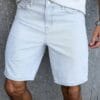 Men's Light Blue Jeans - Non-Stretch Straight-Leg Casual Shorts, Machine Washable Everyday Pants for Office, Outings & Social Events - Classic Denim Shorts for Men, Office Attire, Timeless Design, Quality Stitching, Summer Wardrobe
