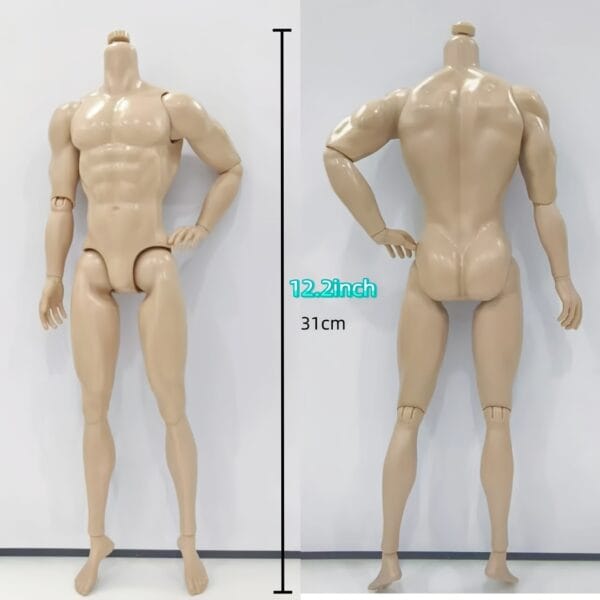 product-fancy-a6d07deb-cf80-404c-8957-ddc89084d841 1pc Human Body Model Doll Accessory - Muscular Man. He Has a Clear And Full Chest Muscle Outline, Showcasing The Beauty of Male Strength. The Plain Body Is 31Cm Tall And Available in Three Colors. It Can Be Used As a Figure, Doll, Or Decorative Item; a Birthday Gift Or Present, Doll Shoes