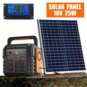 Convenient Solar Panel Kit with Clamp, Output 12V/18V/24V, USB 5V Solar Charger, Suitable for Portable Power, Camping, Hiking, Car, Boat, Mobile Phone, Without Battery