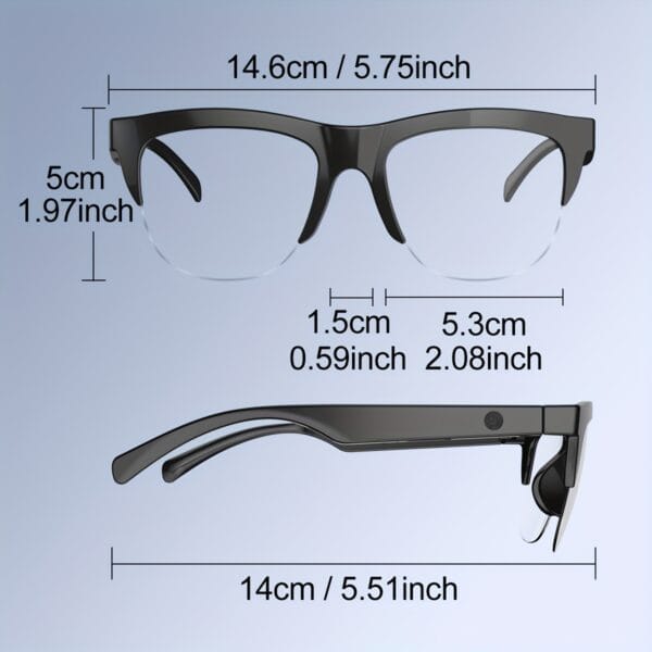 Intelligent Wireless Glasses - Touch Connection, HD Voice Call, HiFi Sound Quality, Remote Photography, Compatible with iPhone/Android, Ideal for Outdoor Activities, Hiking, Fishing, Driving & Beach Travel, Perfect Christmas Gift, Outdoor Activity Gear | Modern Fashion Accessory | Touch Control Feature