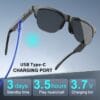 Intelligent Wireless Glasses - Touch Connection, HD Voice Call, HiFi Sound Quality, Remote Photography, Compatible with iPhone/Android, Ideal for Outdoor Activities, Hiking, Fishing, Driving & Beach Travel, Perfect Christmas Gift, Outdoor Activity Gear | Modern Fashion Accessory | Touch Control Feature