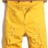 product-fancy-ab621064-8602-4775-8467-4b0d9b3ce69a Spring-Summer New Fashion Trend Men's Straight-Leg Stretch Denim Shorts, Yellow Casual Pants