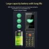 CUTEEY M7, 32Mb+32Mb|6800mAh|2 SIM|80000 pixels| Senior mobile phone for Seniors, 2.8 Inch 2G Flip Mobile Phone for Seniors, Long term standby button phone, with support Wireless, MP3, MP4, Flashlight, Black, Green