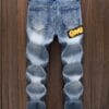 product-fancy-ae7f4299-15aa-46f6-8157-df01354c245f Men's Punk Jeans - Skinny fit Stretch Blue jeans with, Zipper Closure, Machine Washable - for Concerts, Nightclubs, Streetwear - Edgy Gothic Punk Rock Look