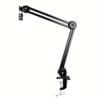 Heavy-Duty Aluminum Alloy C-Clamp Stand - Foldable, Springless Design for Industrial Microscopes & Side Mount Cameras, Supports up to 2.0KG