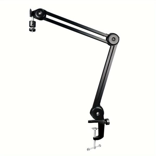 Heavy-Duty Aluminum Alloy C-Clamp Stand - Foldable, Springless Design for Industrial Microscopes & Side Mount Cameras, Supports up to 2.0KG