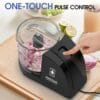PANCERKA Electric Vegetable Chopper, Food Processor, Electric Food Chopper, Blenders for Kitchen and Baby Food Processor, 1.5 Cup Mixer Grinder, for Dicing, Mincing, and Puree, Black