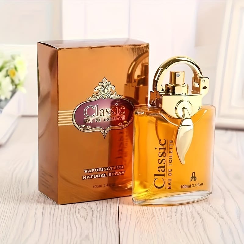Men's Eau de Toilette - Long-Lasting Fresh Oriental Fragrance, Alcohol-Free & Formaldehyde-Free, Golden Yellow Bottle with Cap - Gift for Him, Husband, Dad - Elegant Cologne for Everyday & Special Occasions