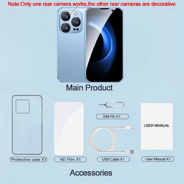 XS18 Pro Mini Smartphone 3, 0" Compact Phone with Face Recognition, 2GB RAM/16GB ROM, 3G Network, Battery, USB-C Charging, Android 9, 0, Pink, Small Phone, Everyday Phone, Sleek Phone, Durable Phone