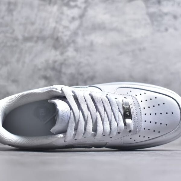 NIKE Air Force 1 Low-Top Casual Sneakers - Pure White, Breathable Mesh Lining, Durable Rubber Sole, Lace-Up Design for All-Season Comfort, Everyday Footwear | Classic Lowtops | Comfortable Fit