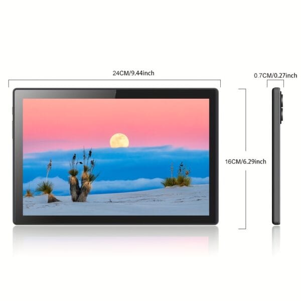 CRELANDER 10.1" 2-in-1 Android Tablet PC MTK 6763 Deca Core CPU with HD Display, 12GB (4GB+ 8GB Expandable) with RAM Support 1TB Expansion, 5000mAh Battery, Dual Camera, SIM Card Slot 4G LTE Calling Ultimate Office Bundle with Wireless Keyboard, Mouse, Stylus & Foldable Case, Tablet, Pad