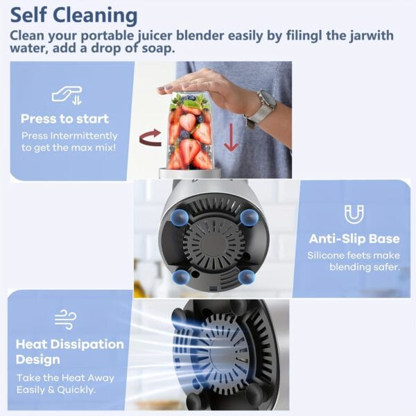 Juice Cup 12pcs Set, 350 Watts, Includes 1 Base, 2 Cutter Heads, 4 Cups of Different Sizes, 2 Cups Rings, 1 Tumbler Lid And Two Regular Cup Lids; Bpa-Free, Press Technology Operation, Suitable for Grinding, Mixing, Juice, Milkshake Making And Ice