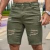 product-fancy-bd7c597d-07bf-40b2-af71-8f1421a98bb5 Denim Shorts in Army Green