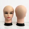 Professional Bald Mannequin Head for Cosmetology Training & Wig Making - Realistic Female Doll Head with Removable Black Cap, Adjustable T-Pins, Sturdy Base - Ideal for Hairstyling Practice, Display & Wigs Crafting, Beauty School, Durable Construction, Lifelike Texture, Wig Makers, Beauty Students