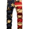 Men's American Flag Jeans - Patriotic Star & Stripe design, Non-Stretch denim Pants for Fourth of July, Independence Day Outfits - Machine Washable Casual Streetwear (Adult Men), Casual Attire, Bold Print, Quality Stitching, Mens Fashion