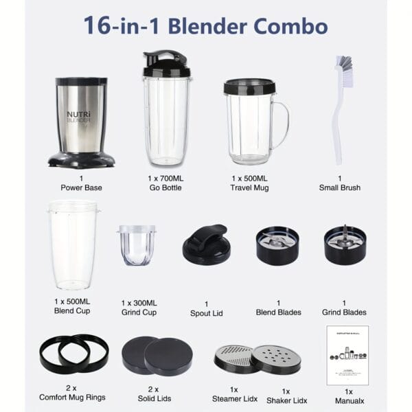 Juice Cup 12pcs Set, 350 Watts, Includes 1 Base, 2 Cutter Heads, 4 Cups of Different Sizes, 2 Cups Rings, 1 Tumbler Lid And Two Regular Cup Lids; Bpa-Free, Press Technology Operation, Suitable for Grinding, Mixing, Juice, Milkshake Making And Ice