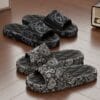 product-fancy-c0bda788-dec5-4ab6-a720-bd53437a38a9 Men'S Large Size Indoor Random Print Casual Slippers, Non-Slip Shower Slip-On Open-Toe Slippers for Outdoor Beach Wear, Couple Slippers